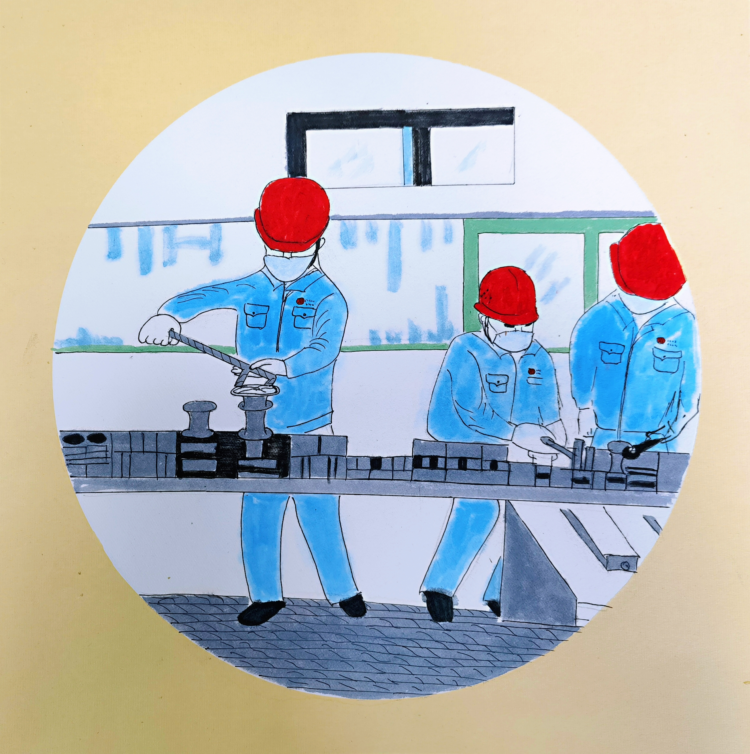 手繪，節(jié)日中軋鋼人的“三原色”