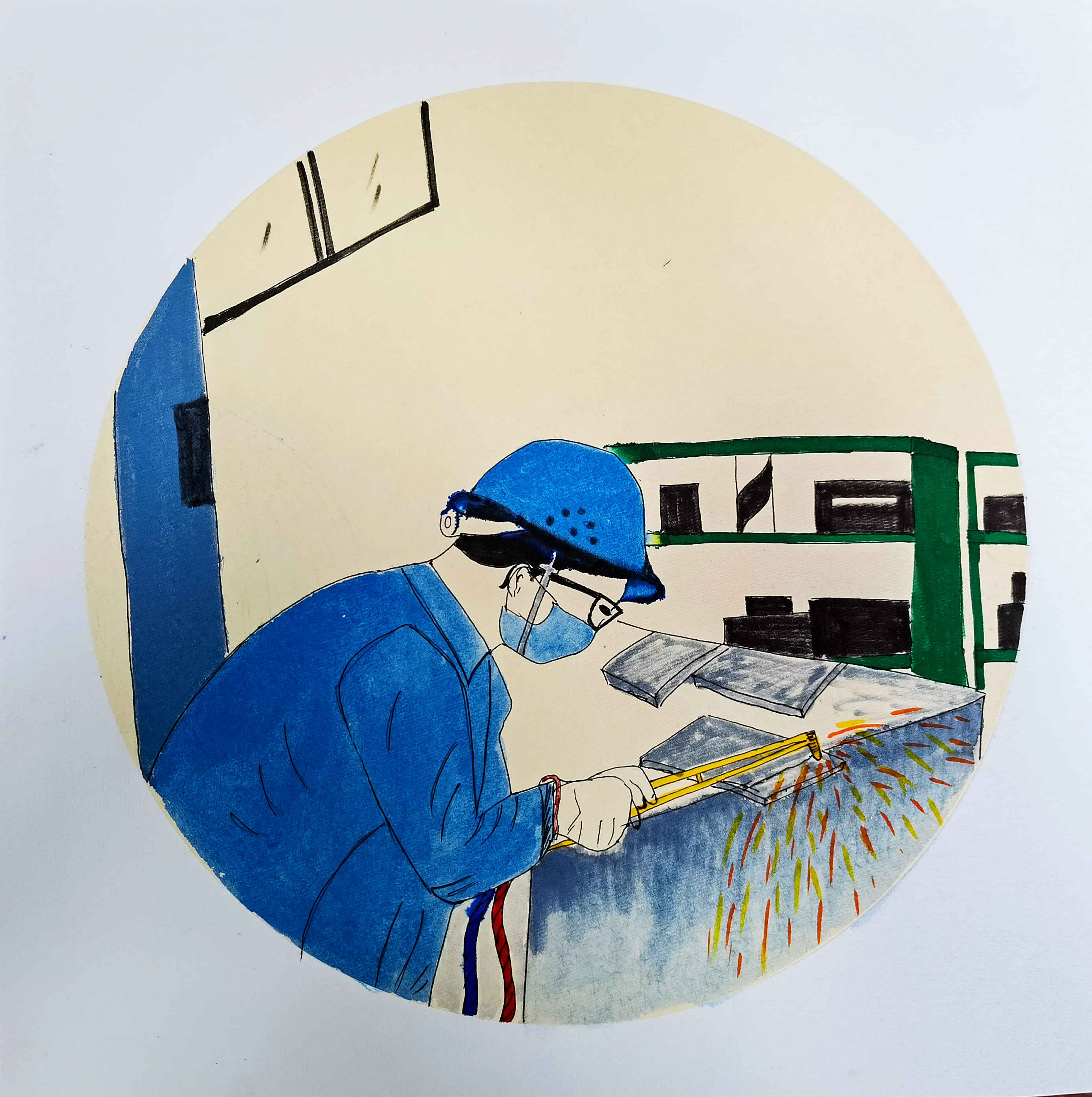 手繪，節(jié)日中軋鋼人的“三原色”