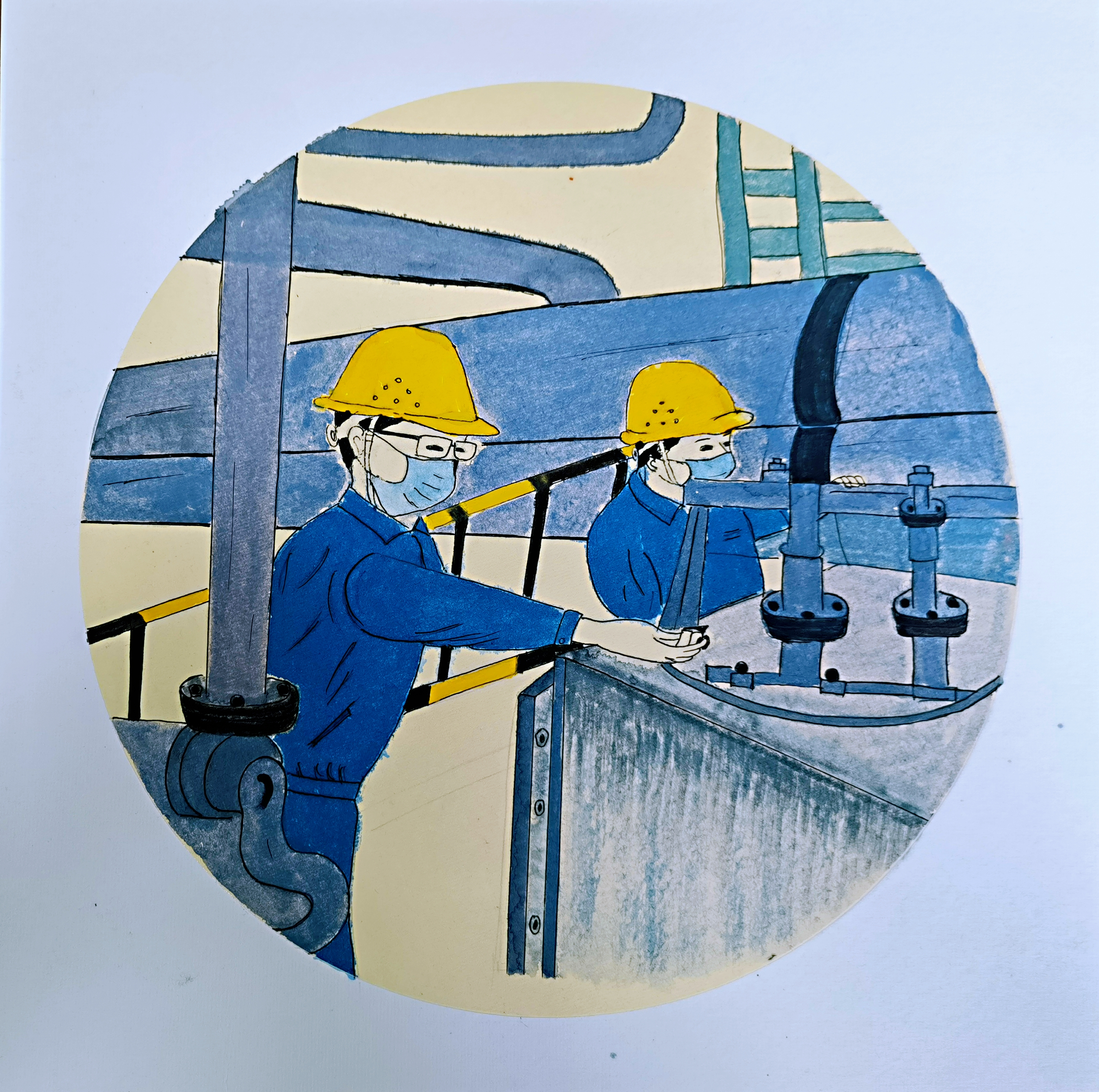 手繪，節(jié)日中軋鋼人的“三原色”