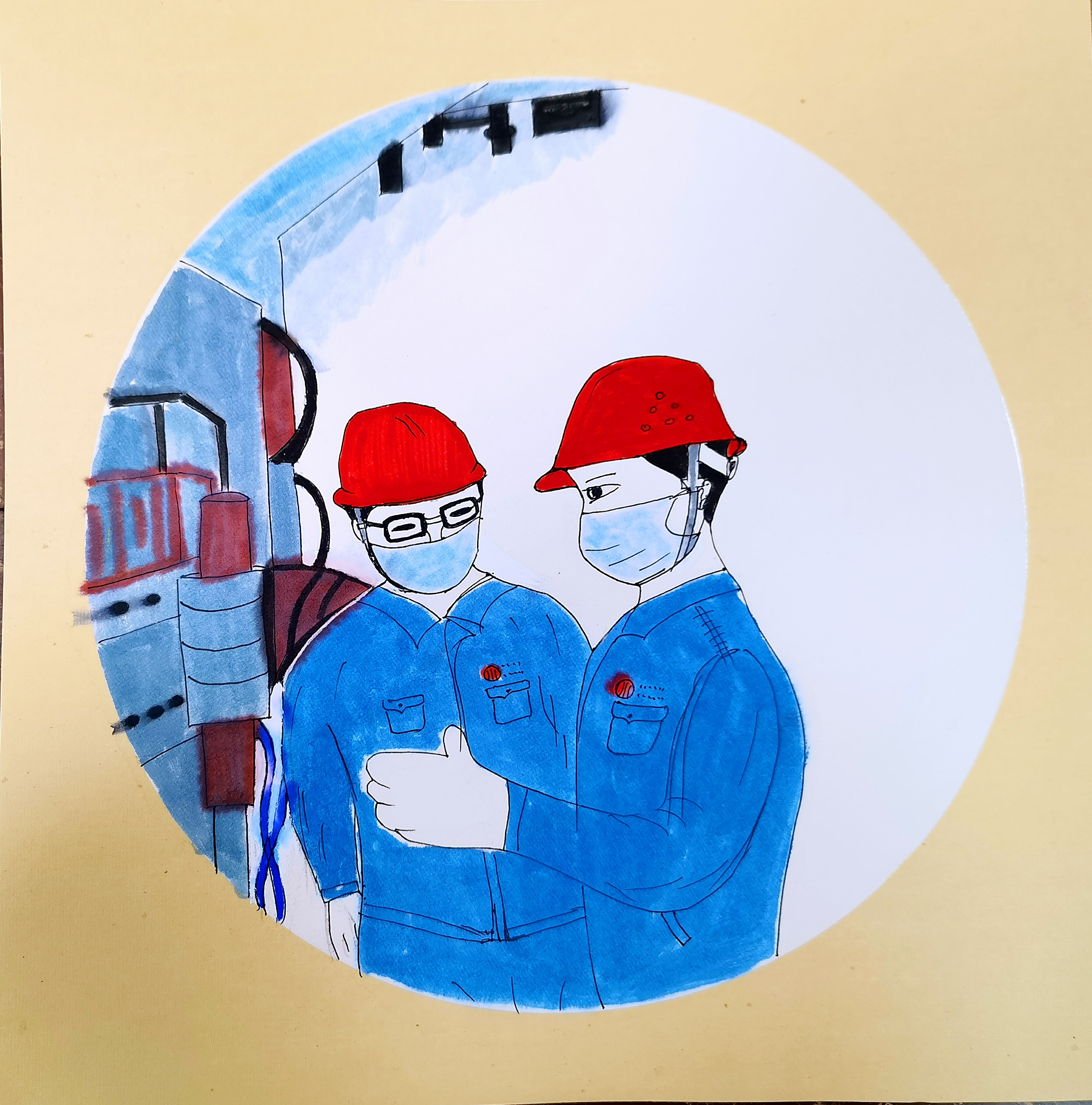 手繪，節(jié)日中軋鋼人的“三原色”