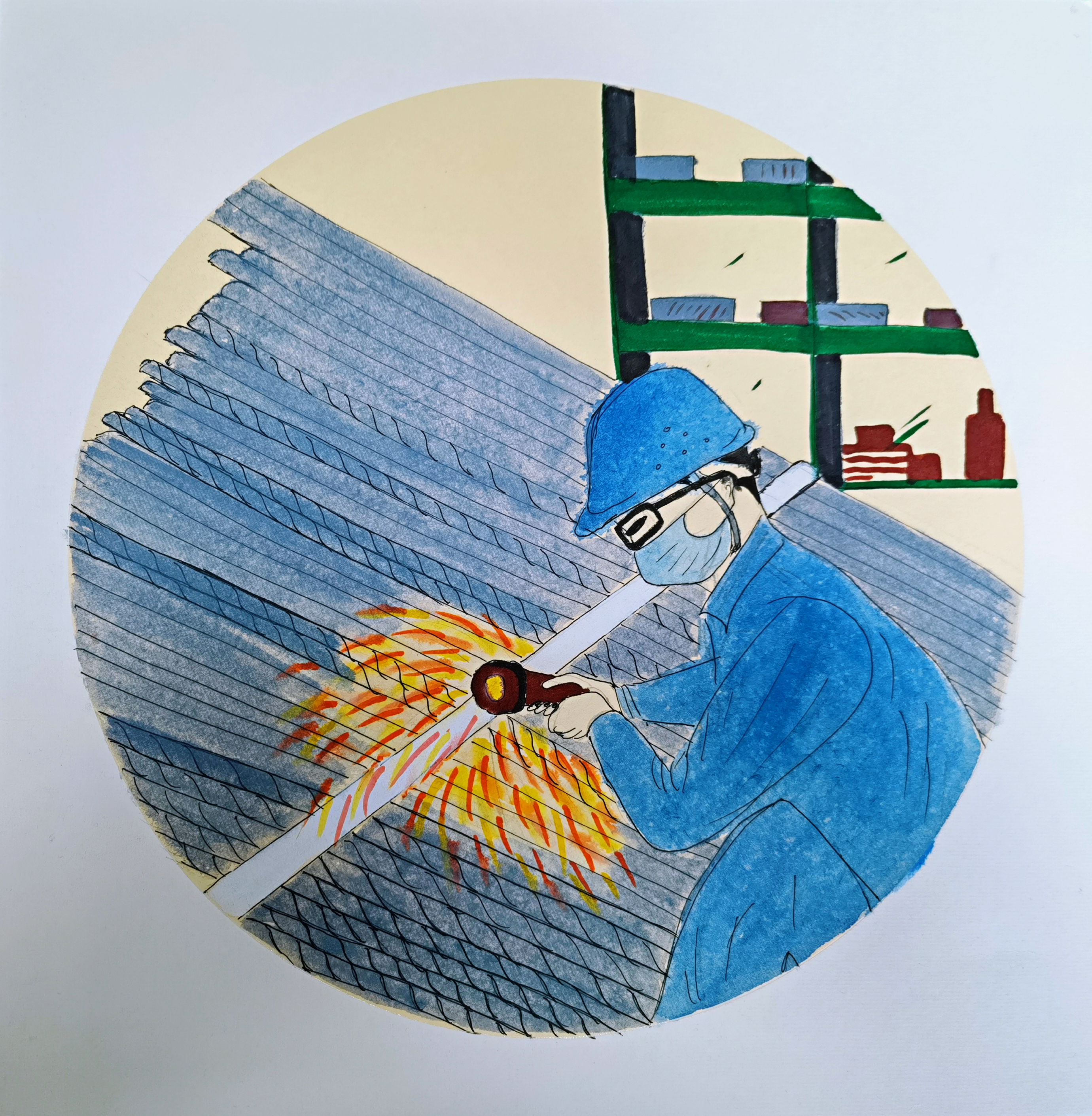 手繪，節(jié)日中軋鋼人的“三原色”