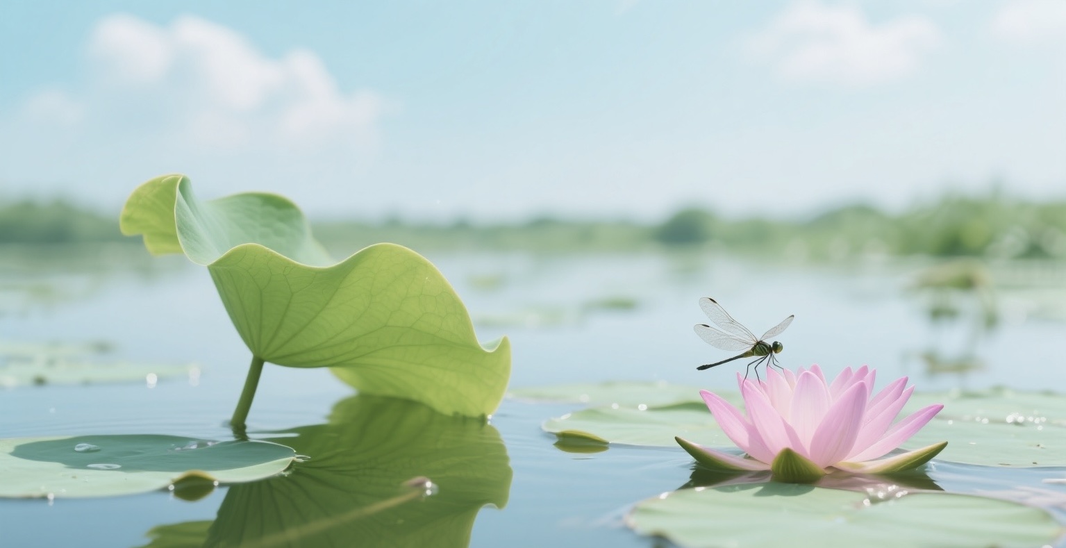 蟬鳴裹著荷香來